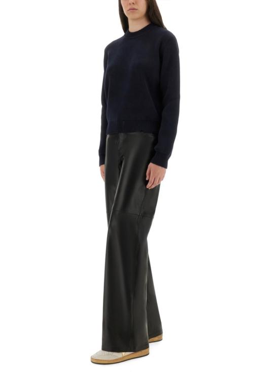 25FW 골든구스 코튼 라운드넥 스웨터 GWP00836 P00066250486 Blue - GOLDEN GOOSE