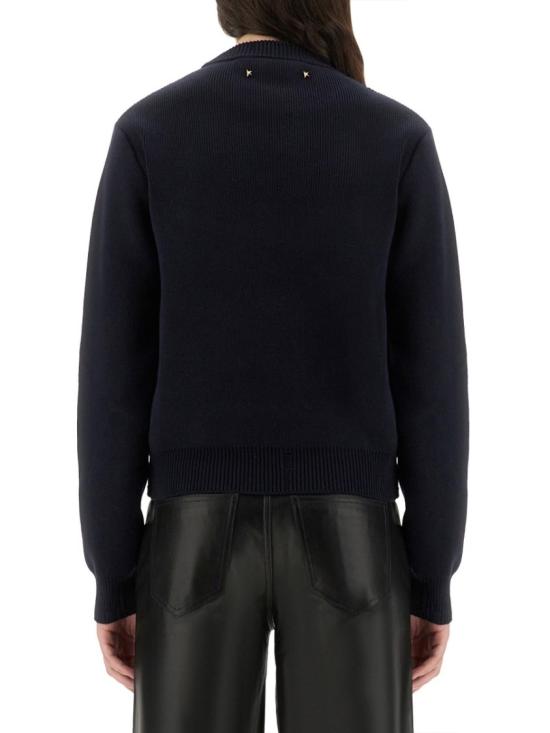 25FW 골든구스 코튼 라운드넥 스웨터 GWP00836 P00066250486 Blue - GOLDEN GOOSE