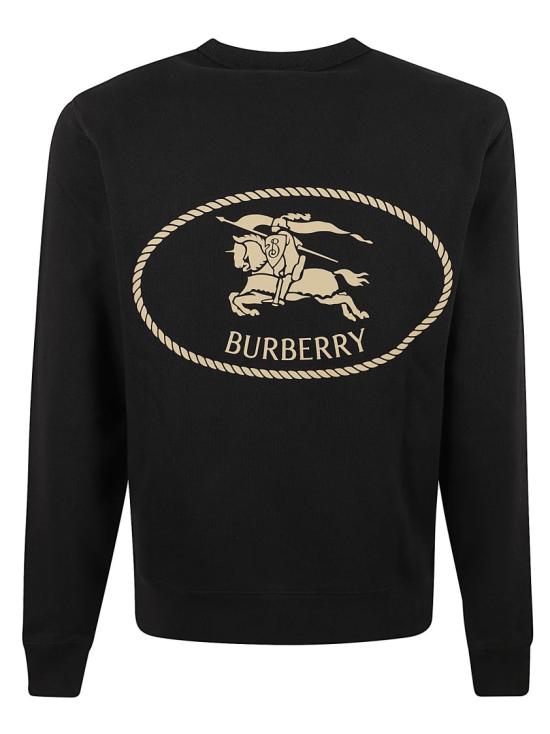 25FW 버버리 나이트 스탬프 코튼 스웨트셔츠 8111026 A1189 Black - BURBERRY