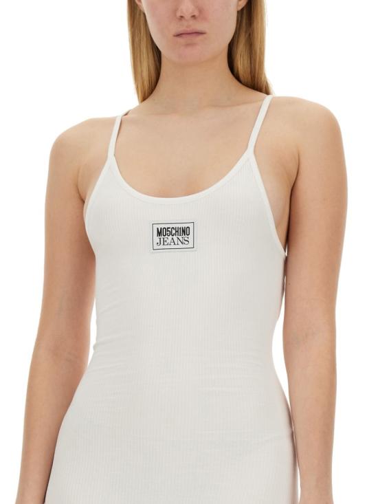  모스키노 미디 원피스 04173259 0001 White - MOSCHINO