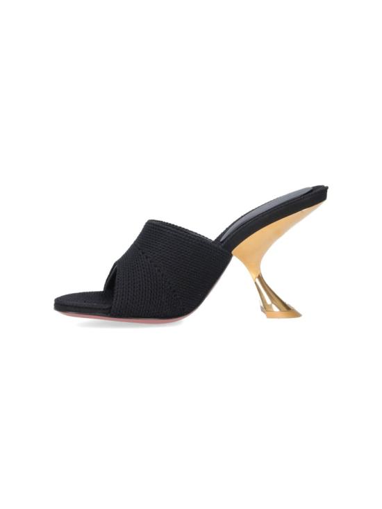 25SS 아미나 무아디 샌들 14S364279TAYWOVEN BLACK GOLD METAL - AMINA MUADDI