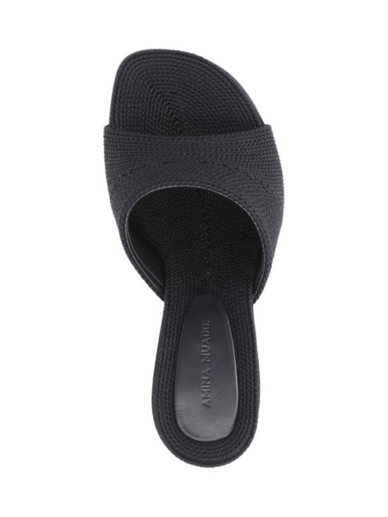 25SS 아미나 무아디 샌들 14S364279TAYWOVEN BLACK GOLD METAL - AMINA MUADDI