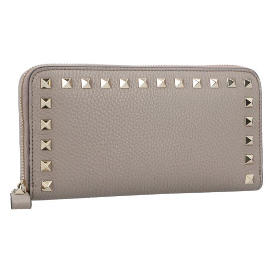  발렌티노 가라바니 락스터드 지퍼 장지갑 5W2P0645VSHNB9 Grey - VALENTINO GARAVANI