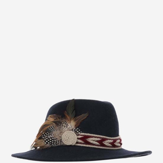  Alexia Alvarez De Toledo 버킷햇 BLUEMARINEFEDORAHATWITHLITTLEFEATHERSNRBLUE Black - OTHER BRANDS