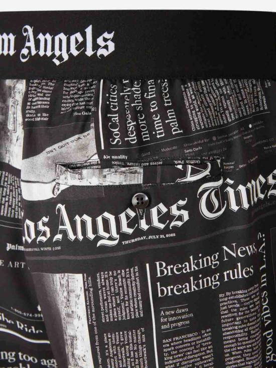 25FW 팜앤젤스 숏팬츠 PMCB044F25FAB001 1003BLACK OFF WHITE Black - PALM ANGELS