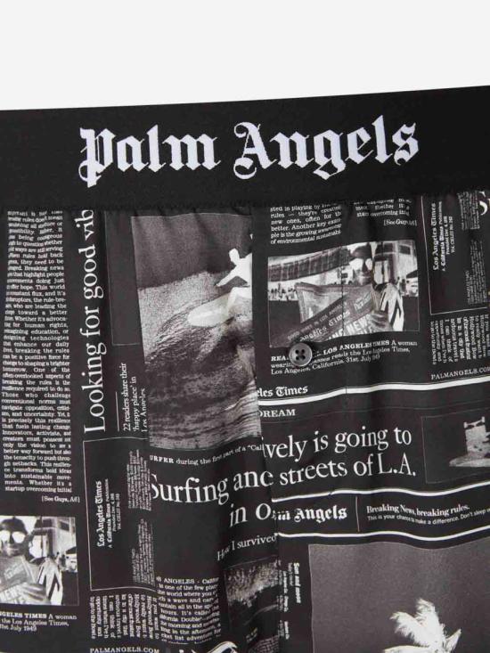 25FW 팜앤젤스 숏팬츠 PMCB044F25FAB001 1003BLACK OFF WHITE Black - PALM ANGELS