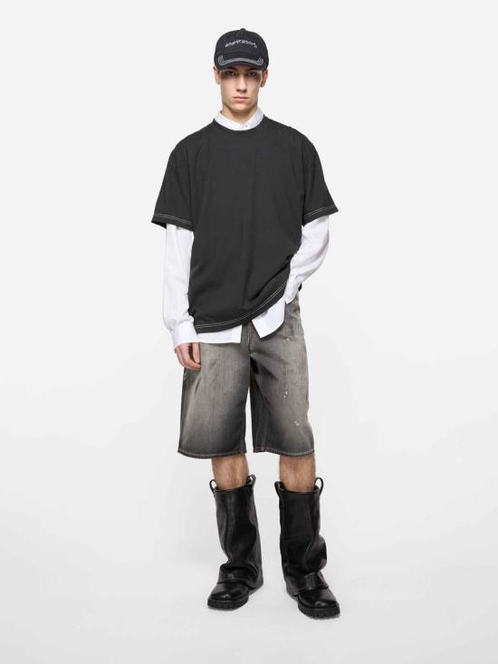 25FW 아크네 스튜디오 긴팔 셔츠 FN UX TSHI000155 BM0FADED BLACK Black - ACNE STUDIOS