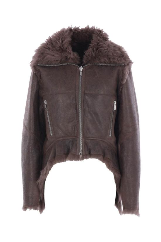 25FW 릭 오웬스 가죽 자켓 RP02E4722LSHTR78 DARK DUST