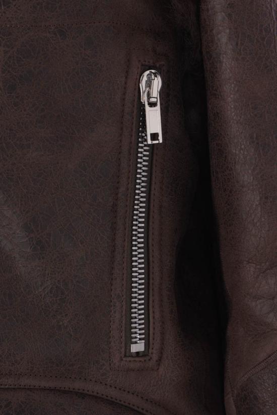 25FW 릭 오웬스 가죽 자켓 RP02E4722LSHTR78 DARK DUST - RICK OWENS