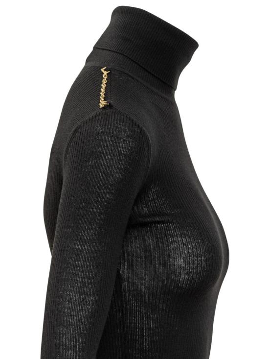 25FW 엘리자베타프랜치 터틀넥 MK43B57E2 110 Black - ELISABETTA FRANCHI