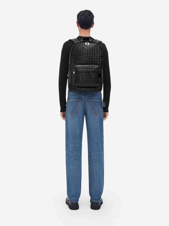 25FW 보테가베네타 인트레치아토 백팩 828527V2HL2 8803BLACK SILVER Black - BOTTEGA VENETA