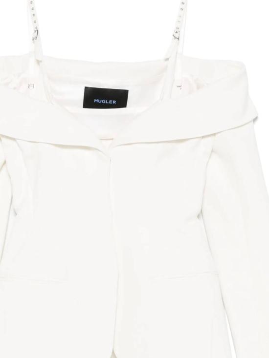 25SS 뮈글러 민소매 티셔츠 25S1VE04531961014 White - MUGLER