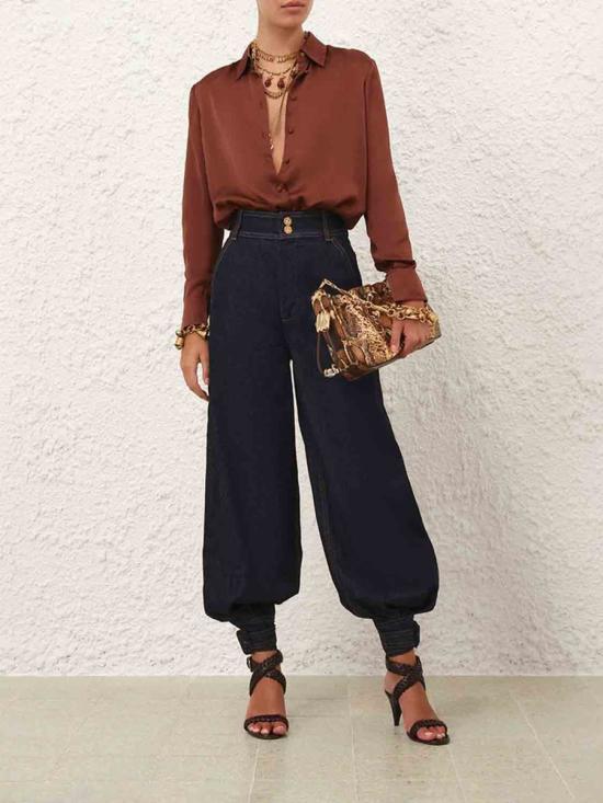 25FW 짐머만 블라우스 5747TF251 TANTan Brown - ZIMMERMANN