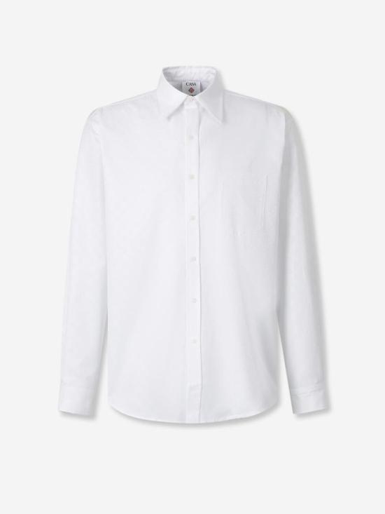 25FW 카사블랑카 긴팔 셔츠 MPF25SH213 01WHITE MONOGRAM