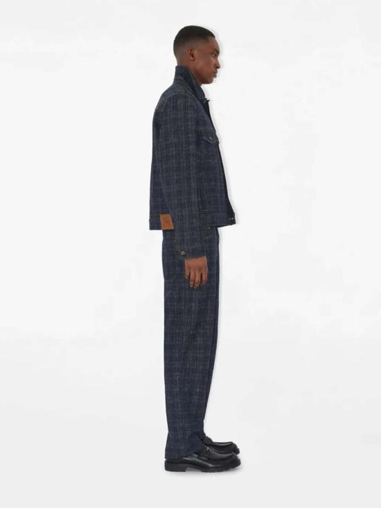 25FW 버버리 루즈 체크 데님 진 8110647 A5924INDIGO IP CHECK DARK DENIM BLUE - BURBERRY