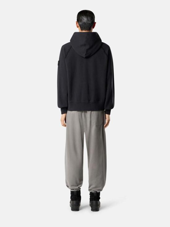 25FW 스톤 아일랜드 6100023 브러쉬드 오가닉 코튼 플리스 오버사이즈 후드 티셔츠 K2S156100023S0A20 V0029BLACK Multicolor - STONE ISLAND