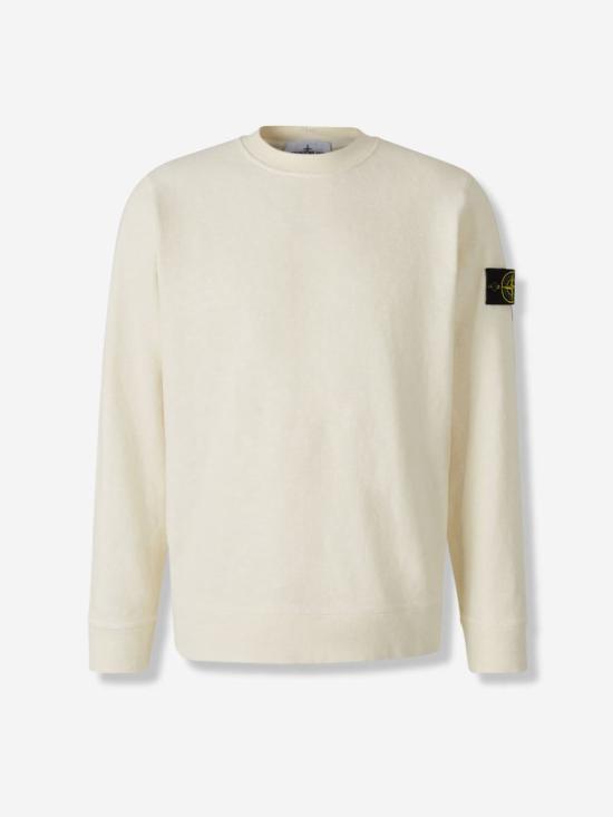 25FW 스톤 아일랜드 바니스 브러쉬드 헤비 코튼 저지 레귤러 핏 크루넥 스웨트셔츠 K2S156100053S0238 V0093IVORY WHITE