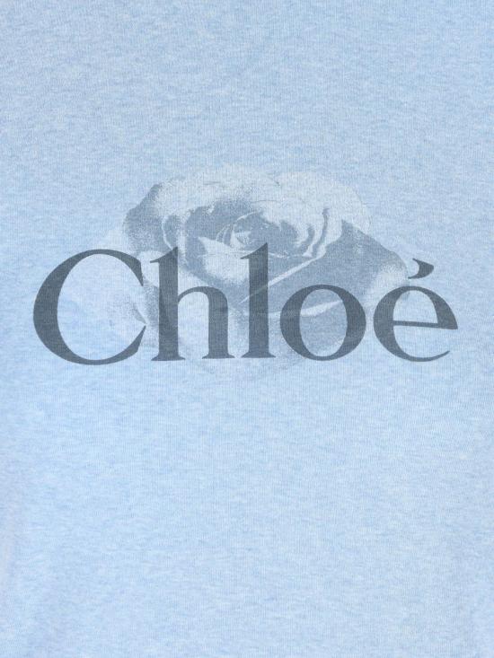 25FW 끌로에 반팔 티셔츠 CH25WJH03198433 AI25 CEYLAN BLUE - CHLOE