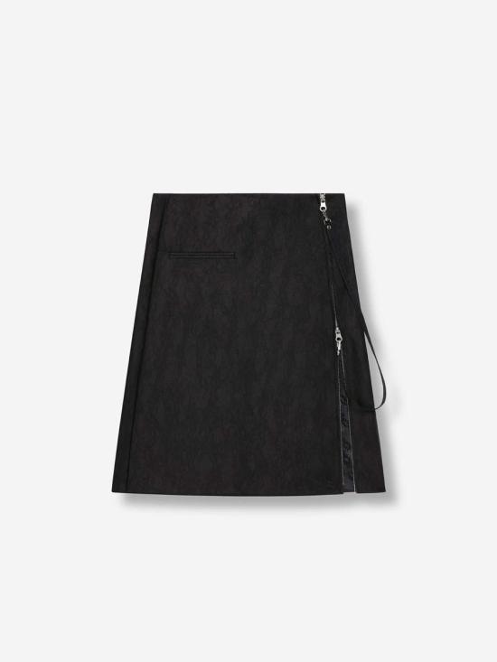 25FW 쿠레쥬 미디 스커트 325CJU306PA0135 9999BLACK Black