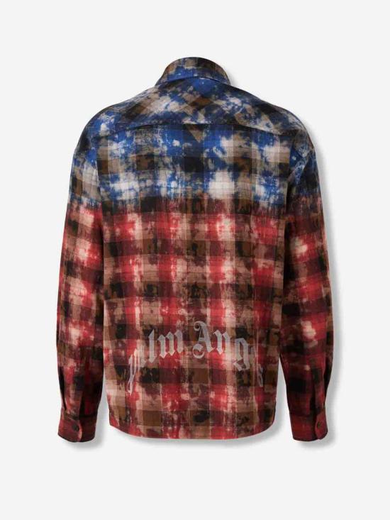 25FW 팜앤젤스 긴팔 셔츠 PMGE043F25FAB001 4525BLUE RED - PALM ANGELS