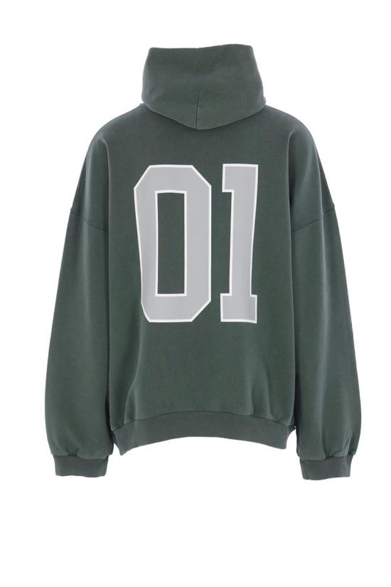 25FW 발렌시아가 스웨터 821861TTVG36399 DARK GREEN LIGHT GREY - BALENCIAGA