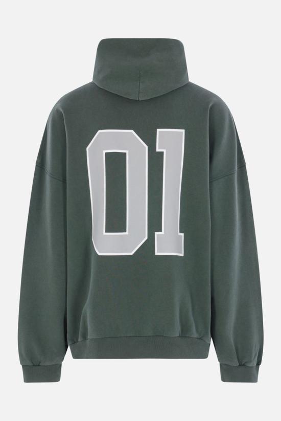 25FW 발렌시아가 스웨터 821861TTVG36399 DARK GREEN LIGHT GREY - BALENCIAGA