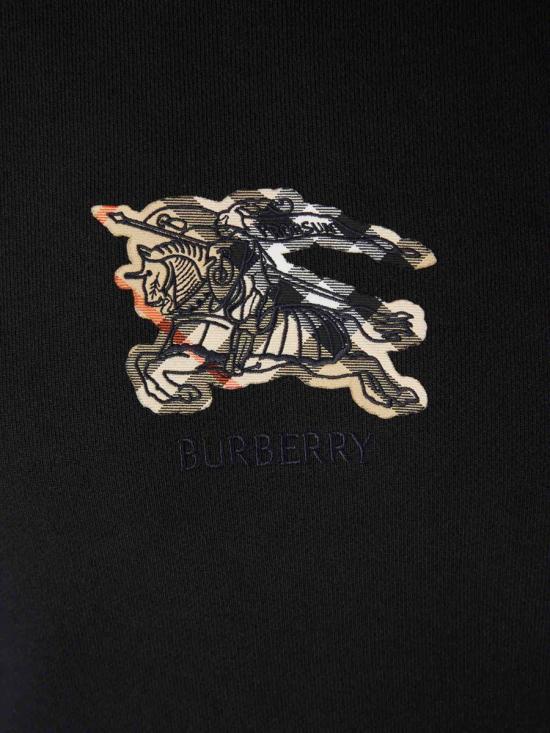 25FW 버버리 EKD 체크 코튼 후드 티셔츠 8116060 A1189BLACK Black - BURBERRY