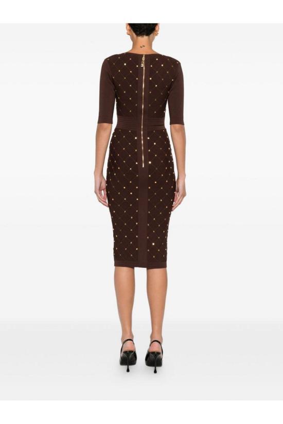 25FW 엘리자베타프랜치 미디 원피스 AM26S57E2EA3 BROWN - ELISABETTA FRANCHI