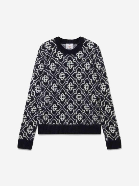 25FW 카사블랑카 스웨터 MPF25KW1004 02MONOGRAM Black