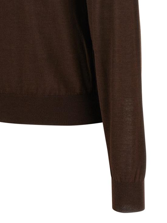 25FW 생로랑 터틀넥 840802YAPK22036 CHOCOLAT - SAINT LAURENT