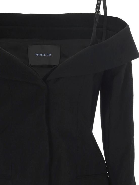 25SS 뮈글러 긴팔 티셔츠 25P1VE04531961999 Black - MUGLER