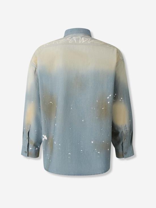 25FW 아크네 스튜디오 긴팔 셔츠 FN MN SHIR000870 228LIGHT BLUE LIGHT DENIM BLUE - ACNE STUDIOS