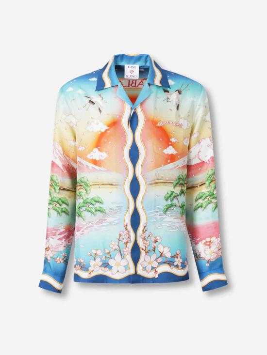 25FW 카사블랑카 긴팔 셔츠 UMPF25SH006 01TENNIS CLUB Multicolor