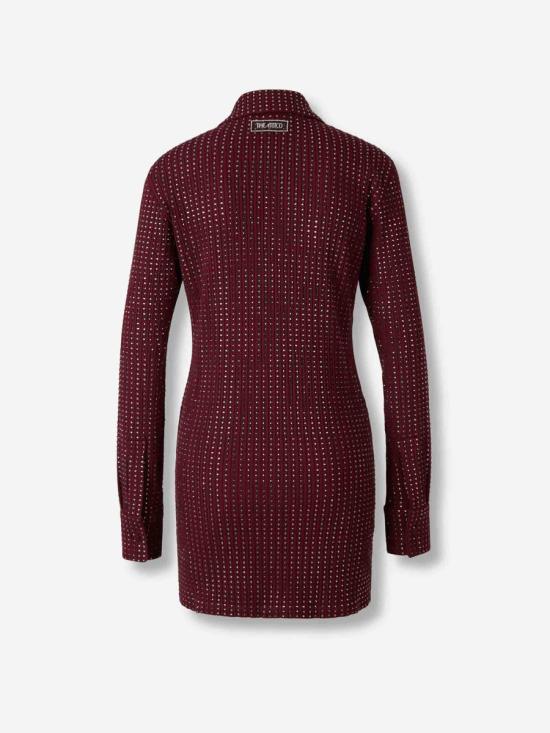 25FW 디 아티코 숏 원피스 251WCA00456JJJ051TR 114BURGUNDY Red - THE ATTICO