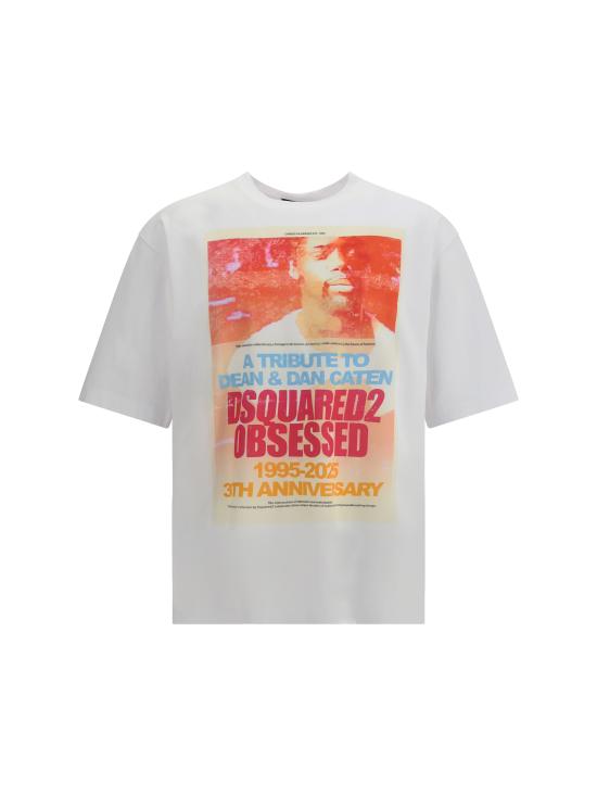 25FW 디스퀘어드2 반팔 티셔츠 S71GD1587D20020 100 WHITE