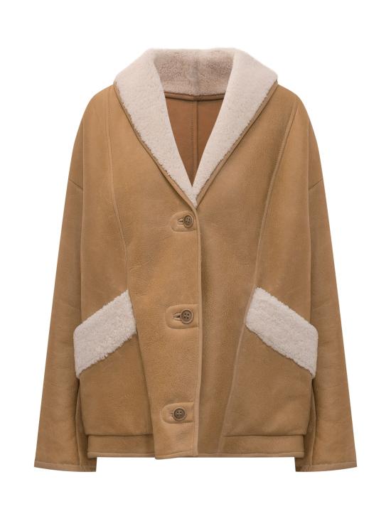 25FW 살바토레 산토로 가죽 자켓 W25SANTD49076D CARAMEL CREAM