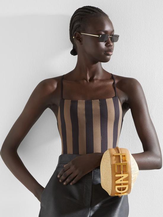 25FW 펜디 비치웨어 FXBA27AQBY F13IZ Brown - FENDI