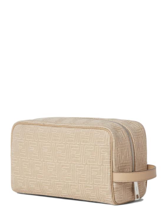 25FW 펜디 FF 자카드 토일레트리 케이스 파우치 7N0141AUGO F19VE Beige - FENDI