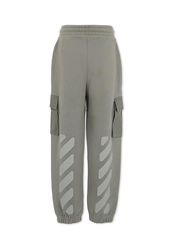 25FW [키즈] 오프화이트 트레이닝/조거 팬츠 OBCH00BF25FLE0010705 GREY - OFF WHITE