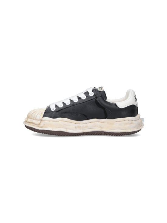 25FW 메종 미하라 야스히로 블레이키 OG솔 필름 디테일 캔버스 로우탑 스니커즈 A15FW727BLACK - MAISON MIHARA YASUHIRO