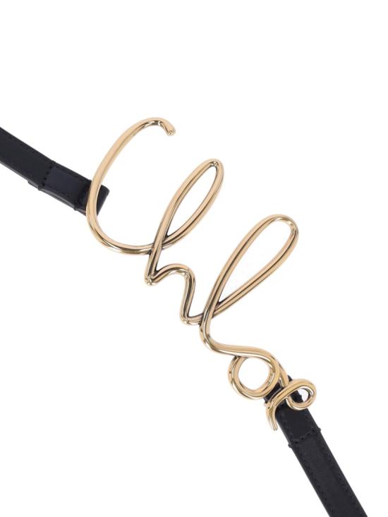 25FW 끌로에 슬림 벨트 C24AC066SFB001 Black - CHLOE
