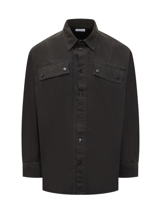 25FW 오프화이트 셔츠 OMGE04NF25FAB001 1010 BLACK