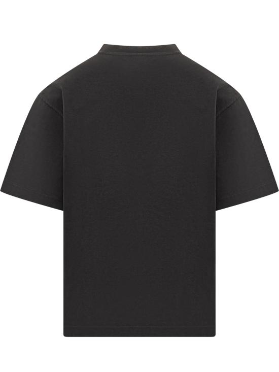 25FW 오프화이트 반팔 티셔츠 OMAA120F25JER00R 1016 BLACK OCHER - OFF WHITE