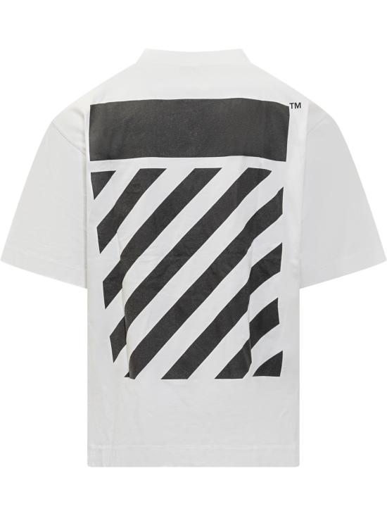25FW 오프화이트 반팔 티셔츠 OMAA120F25JER00N 0110 WHITE BLACK - OFF WHITE