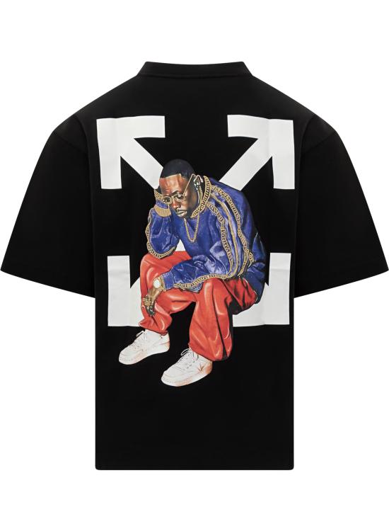 25FW 오프화이트 반팔 티셔츠 OMAA120F25JER008 1001 BLACK WHITE - OFF WHITE