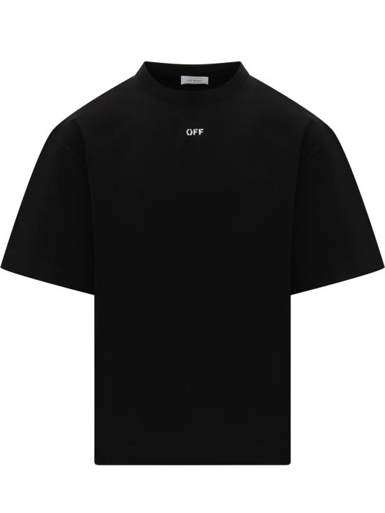 25FW 오프화이트 반팔 티셔츠 OMAA120F25JER008 1001 BLACK WHITE