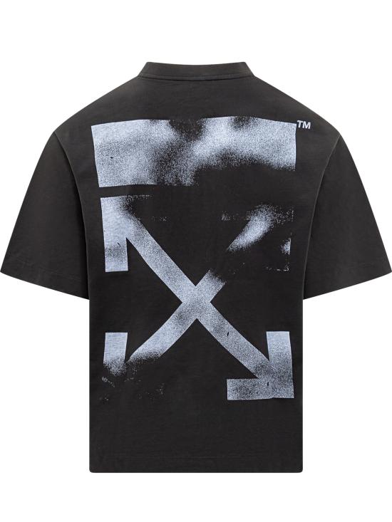 25FW 오프화이트 반팔 티셔츠 OMAA120F25JER00D 1041 BLACK CLOUDY - OFF WHITE