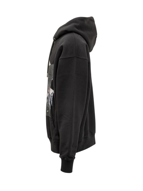 25FW 오프화이트 긴팔 티셔츠 OMBB085F25FLE00W 1016 BLACK OCHER - OFF WHITE