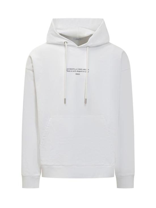 25FW 오프화이트 긴팔 티셔츠 OMBB085F25FLE016 0110 WHITE BLACK