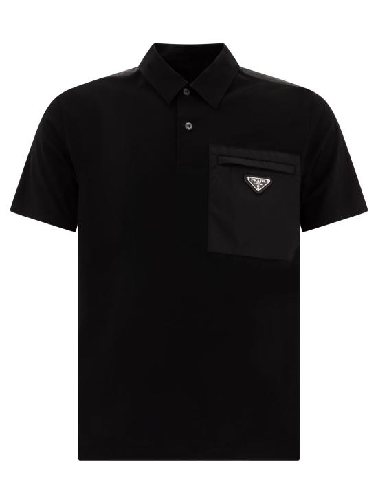 26SS 프라다 폴로 티셔츠 UJN703152ZF0806 S 211 Black